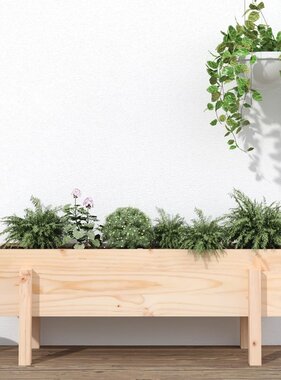 VidaXL Plantenbak verhoogd 101x30x38 cm massief grenenhout