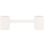 VidaXL Bankje met plantenbakken 184,5x39,5x56,5 cm grenenhout wit