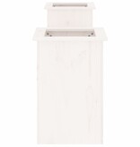 VidaXL Bankje met plantenbakken 184,5x39,5x56,5 cm grenenhout wit