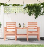 VidaXL Tuinbank met tafel 2-zits massief douglashout
