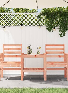 VidaXL Tuinbank met tafel 2-zits massief douglashout