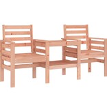 VidaXL Tuinbank met tafel 2-zits massief douglashout