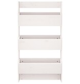 VidaXL Plantenbak wandmontage 3-laags 60x18,5x110 cm grenenhout wit
