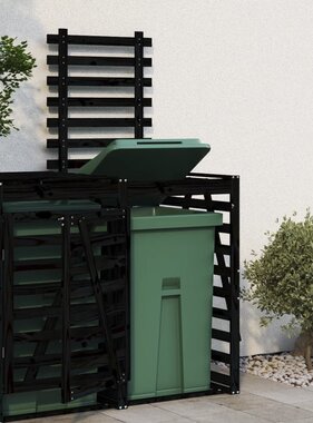 VidaXL Containerberging verlengstuk massief grenenhout zwart