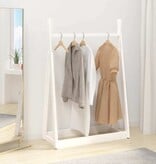 VidaXL Kledingrek 100x45x150 cm massief grenenhout wit