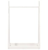 VidaXL Kledingrek 100x45x150 cm massief grenenhout wit