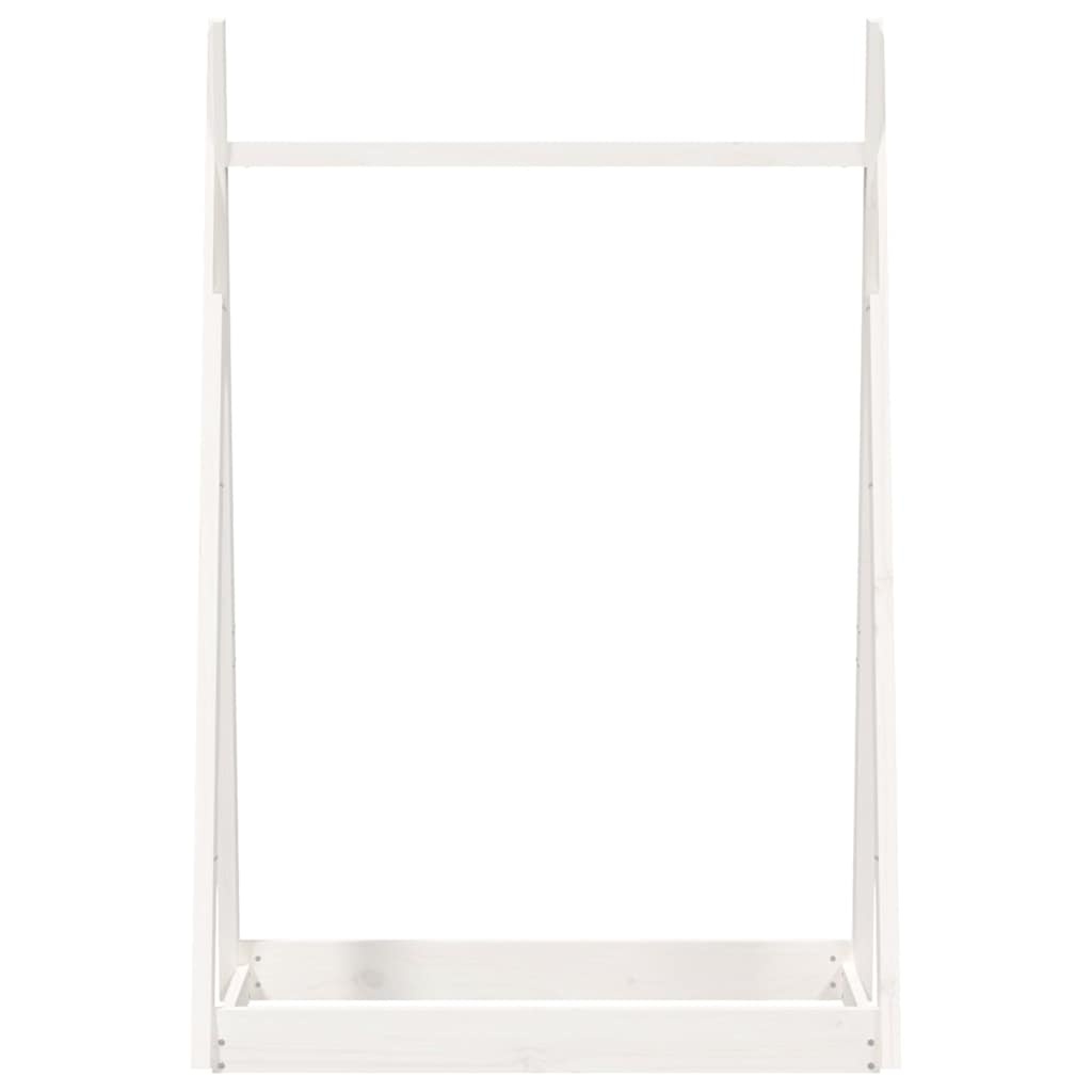 VidaXL Kledingrek 100x45x150 cm massief grenenhout wit