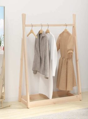 VidaXL Kledingrek 100x45x150 cm massief grenenhout