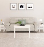 VidaXL Tafeltjesset 3 st massief grenenhout wit