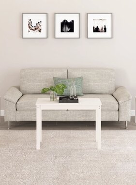 VidaXL Tafeltjesset 3 st massief grenenhout wit