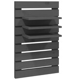 VidaXL Nachtkastjes wandgemonteerd 2 st massief grenenhout grijs