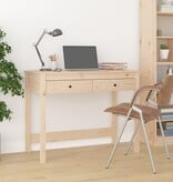 VidaXL Bureau met lades 100x50x78 cm massief grenenhout