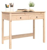 VidaXL Bureau met lades 100x50x78 cm massief grenenhout
