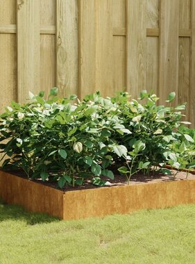 VidaXL Plantenbak verhoogd 100x100x33,5 cm cortenstaal