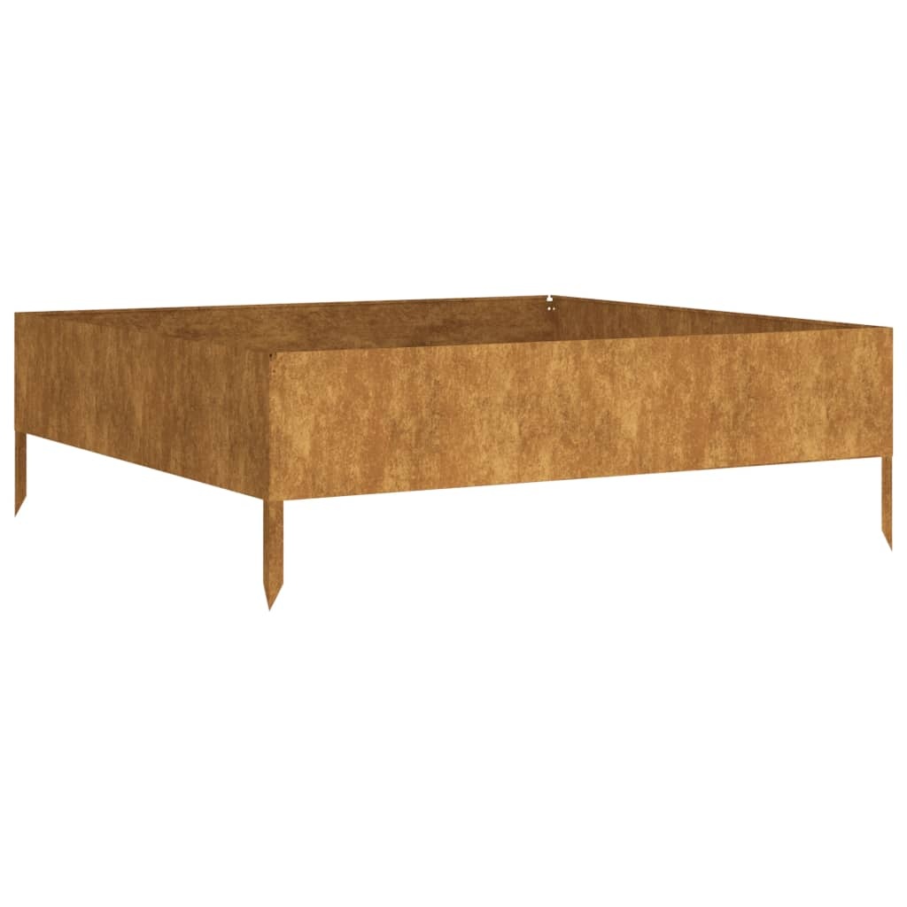 VidaXL Plantenbak verhoogd 100x100x33,5 cm cortenstaal