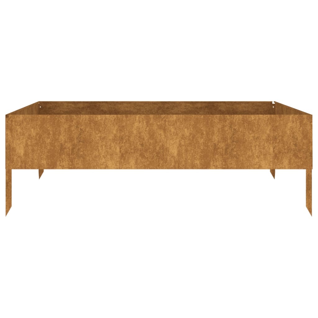 VidaXL Plantenbak verhoogd 100x100x33,5 cm cortenstaal