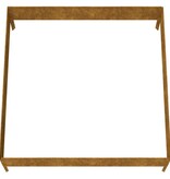 VidaXL Plantenbak verhoogd 100x100x33,5 cm cortenstaal