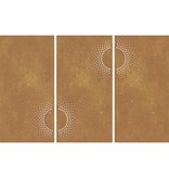 VidaXL Wanddecoratie tuin 3 st zonontwerp 105x55 cm cortenstaal