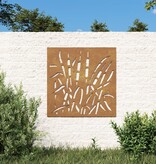 VidaXL Wanddecoratie tuin grasontwerp 55x55 cm cortenstaal