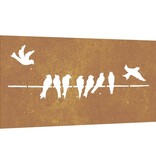 VidaXL Wanddecoratie tuin vogelontwerp 105x55 cm cortenstaal