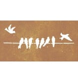 VidaXL Wanddecoratie tuin vogelontwerp 105x55 cm cortenstaal