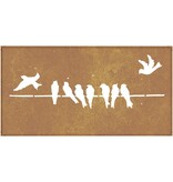 VidaXL Wanddecoratie tuin vogelontwerp 105x55 cm cortenstaal