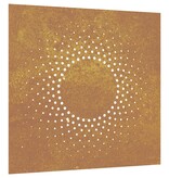 VidaXL Wanddecoratie tuin zonontwerp 55x55 cm cortenstaal