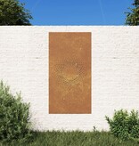 VidaXL Wanddecoratie tuin zonontwerp 105x55 cm cortenstaal