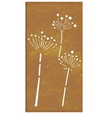 VidaXL Wanddecoratie tuin bloemenontwerp 105x55 cm cortenstaal