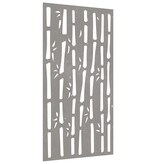 VidaXL Wanddecoratie tuin bamboe-ontwerp 105x55 cm cortenstaal