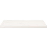 VidaXL Tafelblad rechthoekig 100x60x2,5 cm massief grenenhout wit