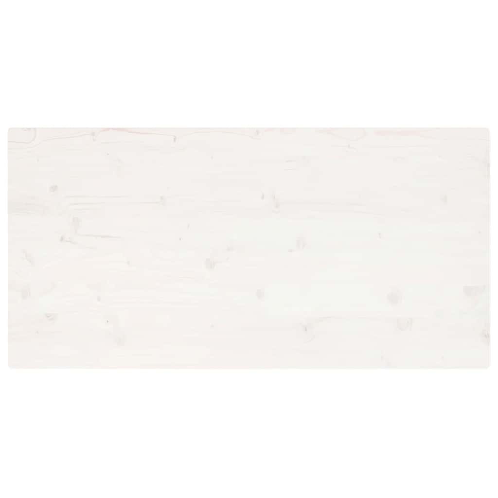 VidaXL Tafelblad rechthoekig 100x60x2,5 cm massief grenenhout wit
