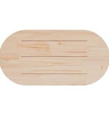 VidaXL Tafelblad ovaal 110x55x2,5 cm massief grenenhout