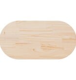 VidaXL Tafelblad ovaal 110x55x2,5 cm massief grenenhout