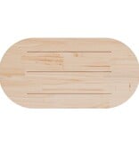 VidaXL Tafelblad ovaal 100x50x2,5 cm massief grenenhout