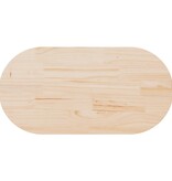 VidaXL Tafelblad ovaal 100x50x2,5 cm massief grenenhout