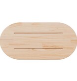 VidaXL Tafelblad ovaal 90x45x2,5 cm massief grenenhout