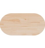 VidaXL Tafelblad ovaal 90x45x2,5 cm massief grenenhout
