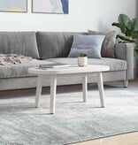 VidaXL Tafelblad ovaal 80x40x2,5 cm massief grenenhout wit