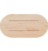 VidaXL Tafelblad ovaal 80x40x2,5 cm massief grenenhout wit
