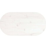 VidaXL Tafelblad ovaal 80x40x2,5 cm massief grenenhout wit