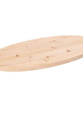 VidaXL Tafelblad ovaal 80x40x2,5 cm massief grenenhout