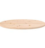 VidaXL Tafelblad ovaal 80x40x2,5 cm massief grenenhout