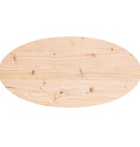VidaXL Tafelblad ovaal 80x40x2,5 cm massief grenenhout