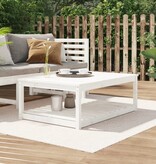 VidaXL Tuintafel 121x82,5x45 cm massief grenenhout wit