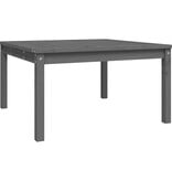 VidaXL Tuintafel 82,5x82,5x45 cm massief grenenhout grijs