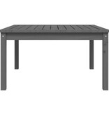 VidaXL Tuintafel 82,5x82,5x45 cm massief grenenhout grijs
