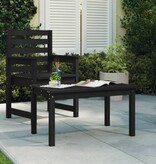 VidaXL Tuintafel 82,5x50,5x45 cm massief grenenhout zwart