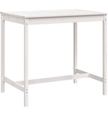 VidaXL Tuintafel 121x82,5x110 cm massief grenenhout wit