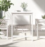 VidaXL Tuintafel 121x82,5x110 cm massief grenenhout wit